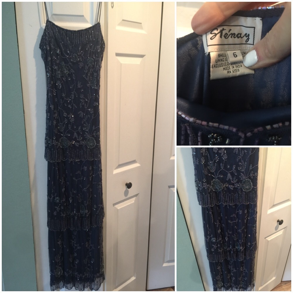Beaded full length dress